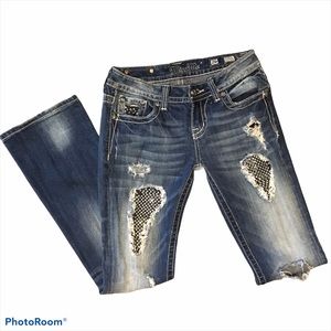 Miss Me Jeans Easy Boot Embellish/Distress size 26